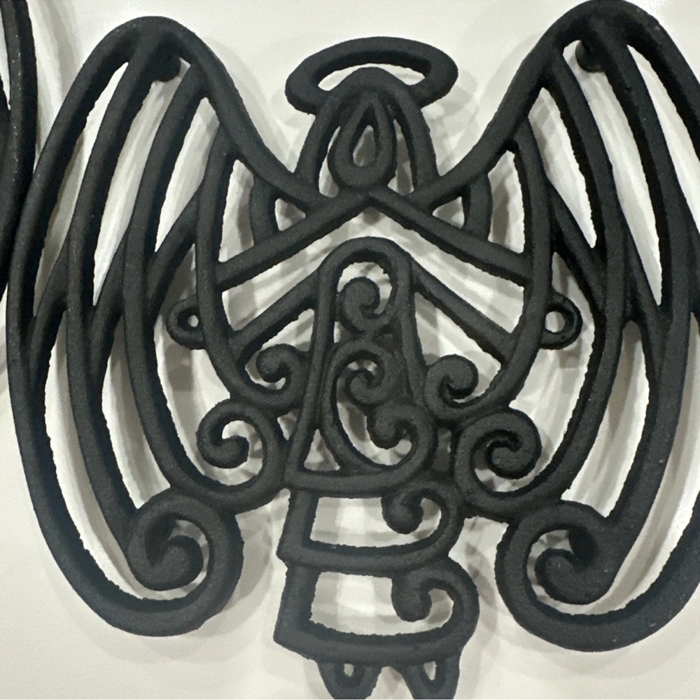 Black Cast Iron Angel Trivets Set - Picture 3 of 5